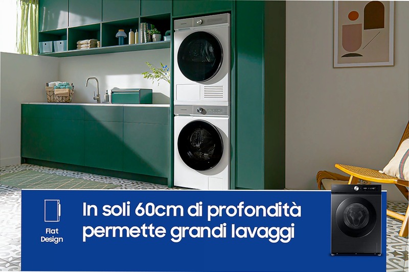 Lavatrice Samsung Bespoke AI™ Ecodosatore 11Kg Nero