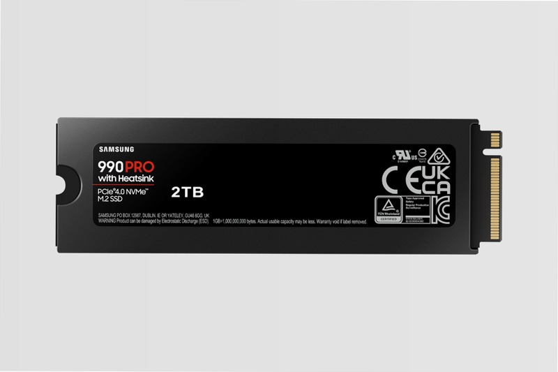 990 PRO NVMe 2TB con dissipatore: Velocità e efficienza al massimo 7450MB/s 7450MB/s