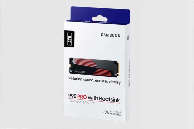 990 PRO NVMe 2TB con dissipatore: Velocità e efficienza al massimo 7450MB/s 7450MB/s