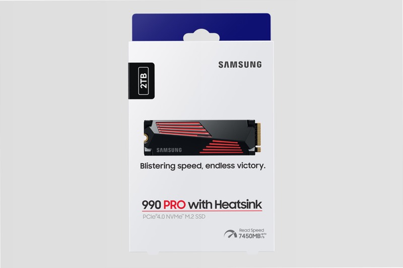 990 PRO NVMe 2TB con dissipatore: Velocità e efficienza al massimo 7450MB/s 7450MB/s