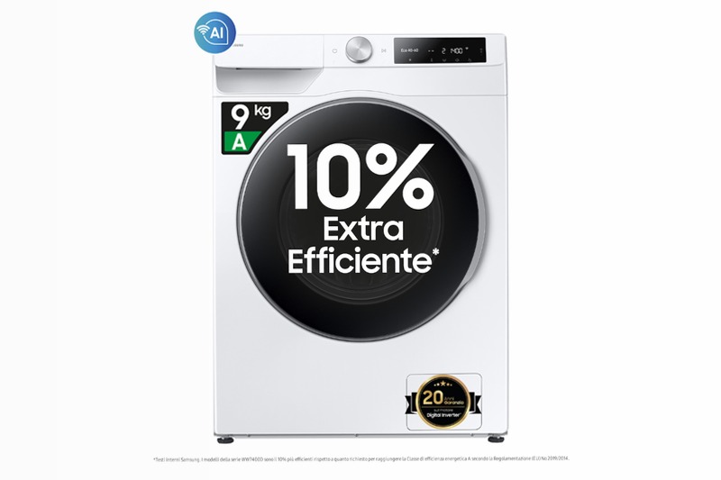 Lavatrice Samsung AI Control 9Kg WW90DG6U25LEU3 Bianco