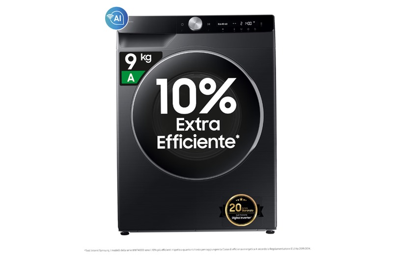 Lavatrice Samsung AI Control Ecodosatore 9Kg Nero
