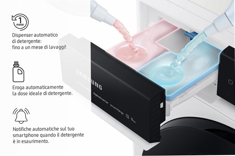 Lavatrice Samsung AI Control Ecodosatore 9Kg Nero
