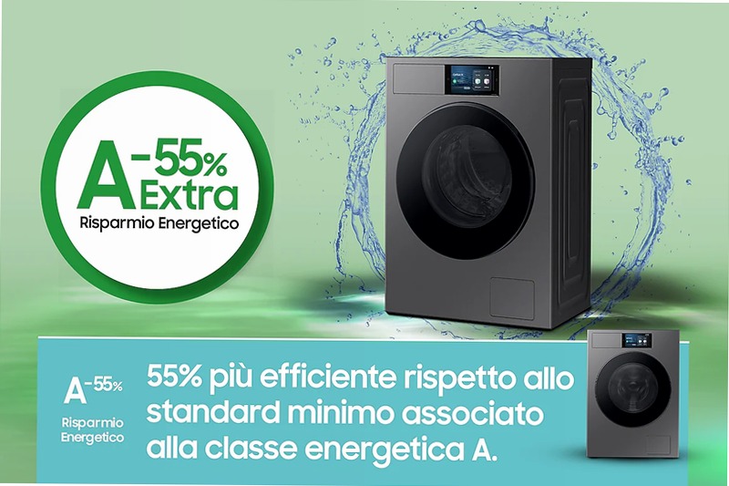 Lavatrice Samsung Bespoke AI Laundry 9Kg Argento
