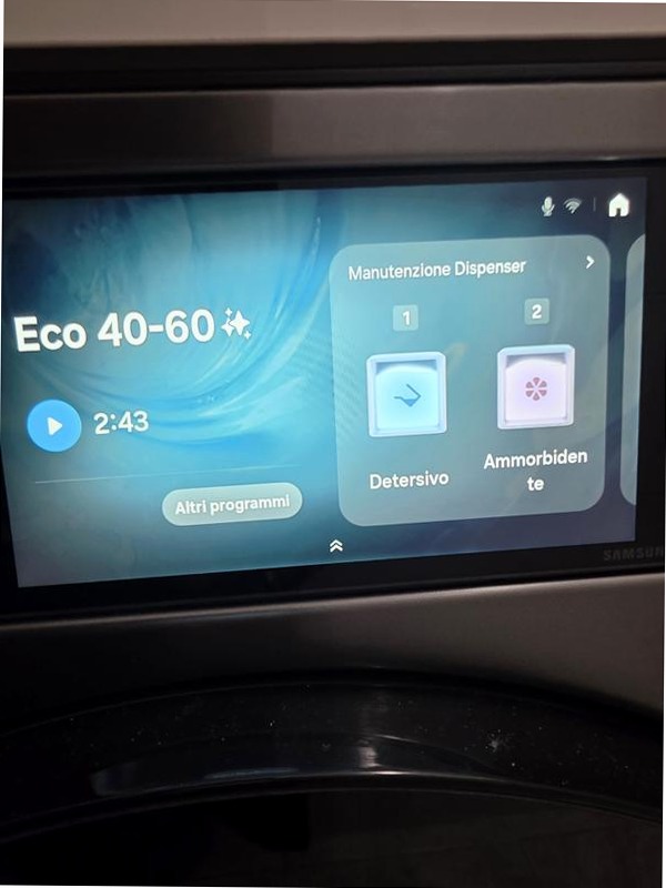 Lavatrice Samsung Bespoke AI Laundry 9Kg Argento