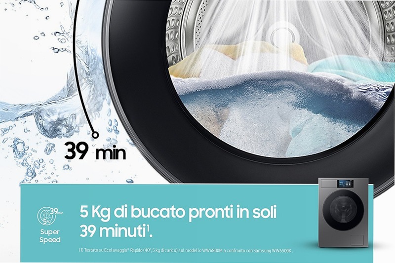 Lavatrice Samsung Bespoke AI Laundry 9Kg Argento