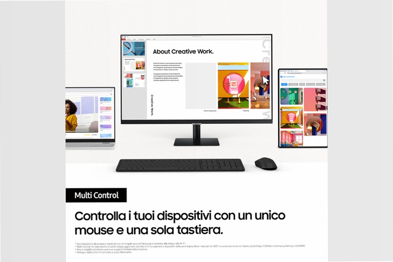 Smart Monitor M7 - M70D da 32'' UHD Flat Nero VA