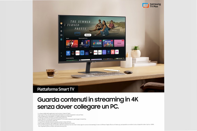 Smart Monitor M7 - M70D da 32'' UHD Flat Nero VA