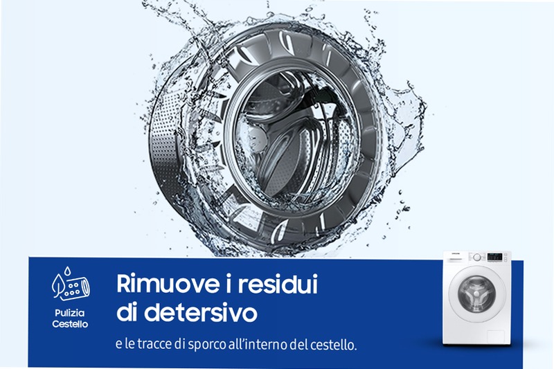 Lavatrice Crystal Clean WW11BGA046TTET | Samsung IT 11kg Bianco