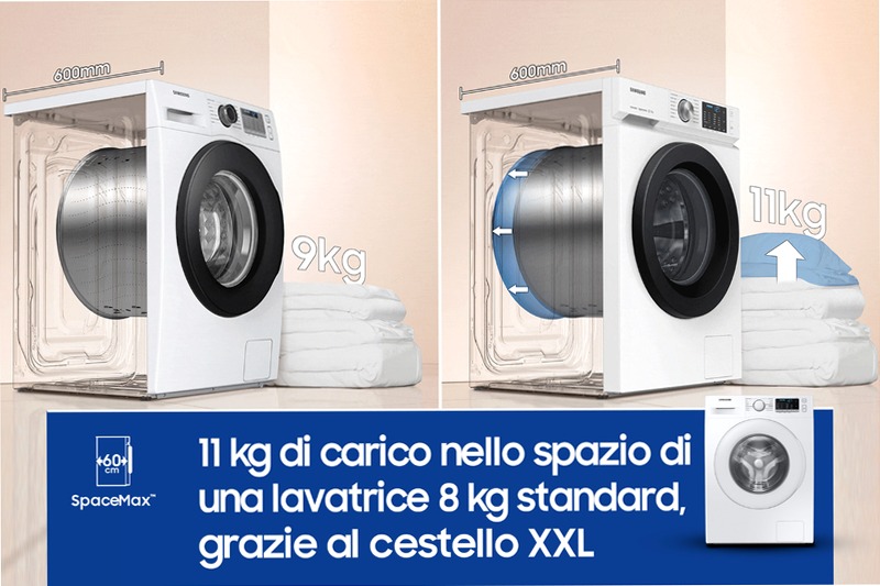 Lavatrice Crystal Clean WW11BGA046TTET | Samsung IT 11kg Bianco