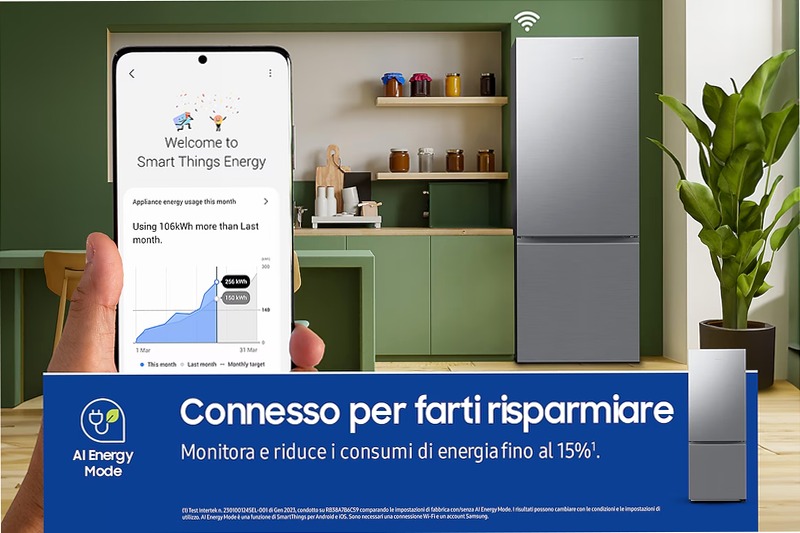 Frigorifero Combinato Samsung FIRST 75 AI Inox D