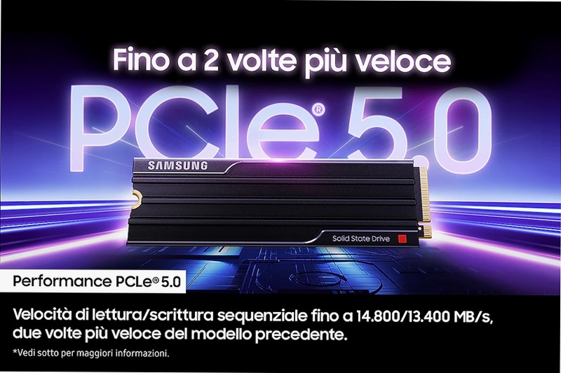 9100 PRO NVMe con dissipatore di calore SSD interno 2TB PCIe 5.0