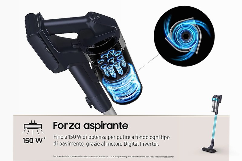 Aspirapolvere senza filo Samsung Jet™ 60 turbo 150W VS15A6031R1