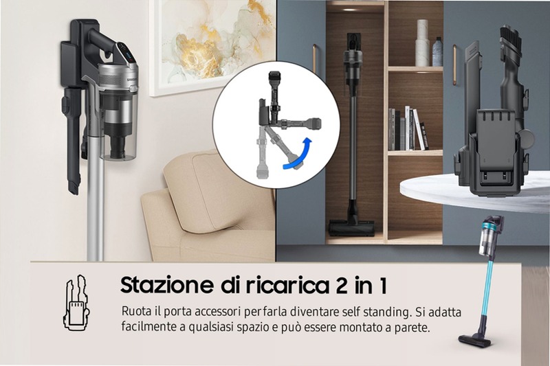 Aspirapolvere Samsung Jet™ 60 Turbo VS15A6031R1 0.8lt A Nero 410w