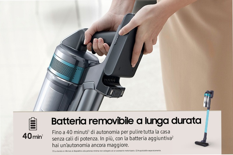 Aspirapolvere Samsung Jet™ 60 Turbo VS15A6031R1 0.8lt A Nero 410w