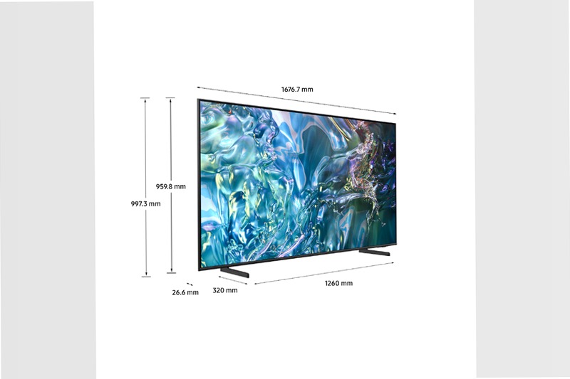 QLED 4K 75" Q60D - Sperimenta Immagini Brillanti e Realistiche Grigio