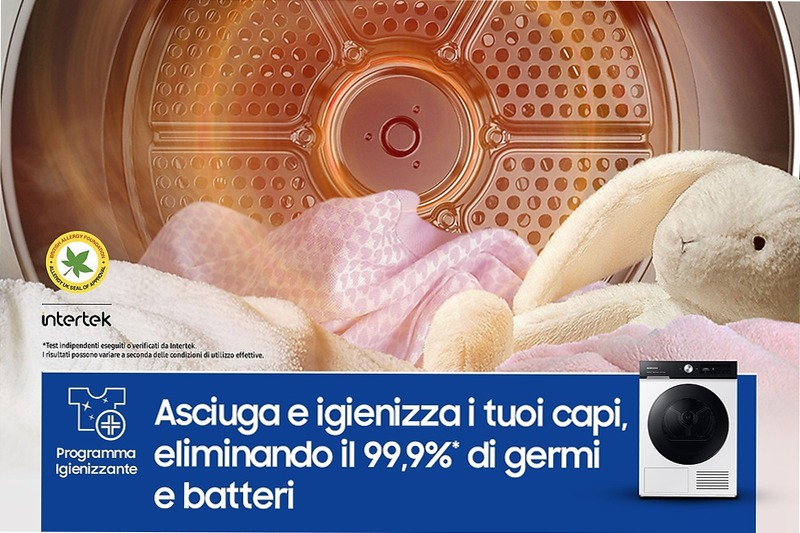 Asciugatrice Bespoke AI™ QuickDry 9Kg - Velocità e Efficienza C Bianco