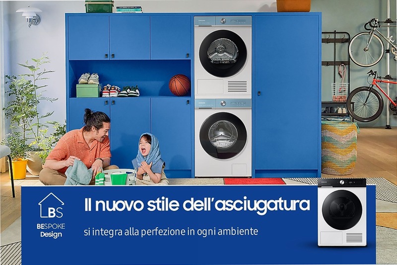 Asciugatrice Bespoke AI™ QuickDry 9Kg - Velocità e Efficienza C Bianco