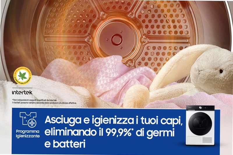 Asciugatrice Bespoke AI™ QuickDry 9Kg DV90BB7445GE C Bianco