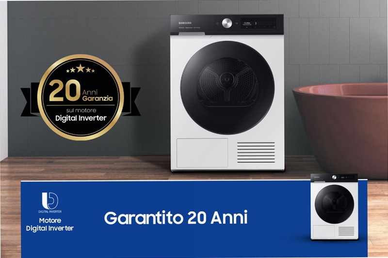 Asciugatrice Bespoke AI™ QuickDry 9Kg DV90BB7445GE C Bianco