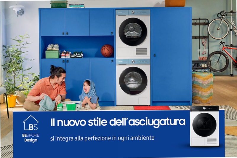 Asciugatrice Bespoke AI™ QuickDry 9Kg DV90BB7445GE C Bianco