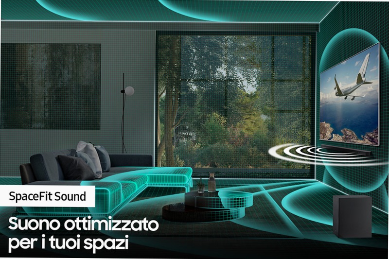 Soundbar HW-Q700B - Dolby Atmos senza fili e suono ottimizzato 3.1 37w
