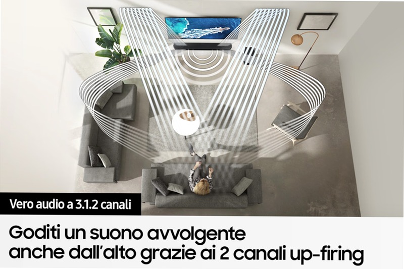 Soundbar HW-Q700B - Dolby Atmos senza fili e suono ottimizzato 3.1 37w