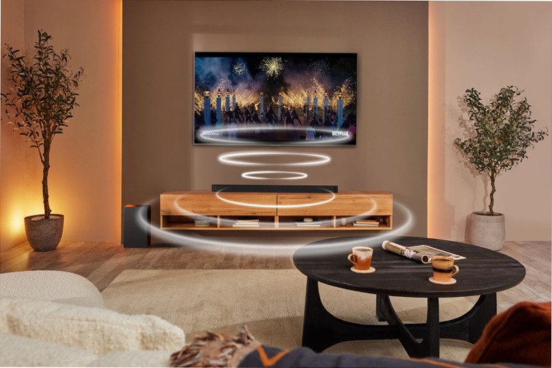 Soundbar HW-Q700B - Dolby Atmos senza fili e suono ottimizzato 3.1 37w
