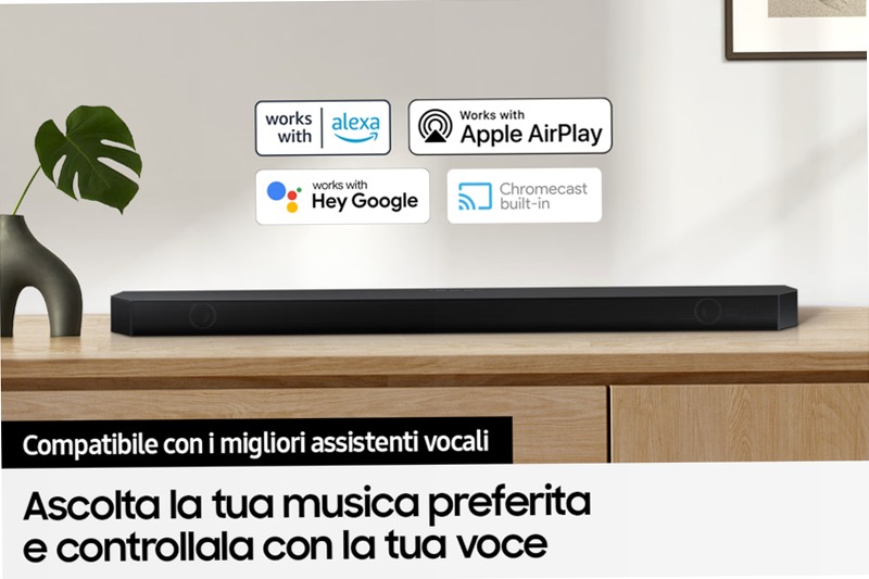 Soundbar HW-Q700B - Dolby Atmos senza fili e suono ottimizzato 3.1 37w