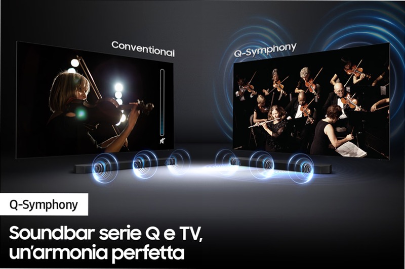 Soundbar HW-Q700B - Dolby Atmos senza fili e suono ottimizzato 3.1 37w