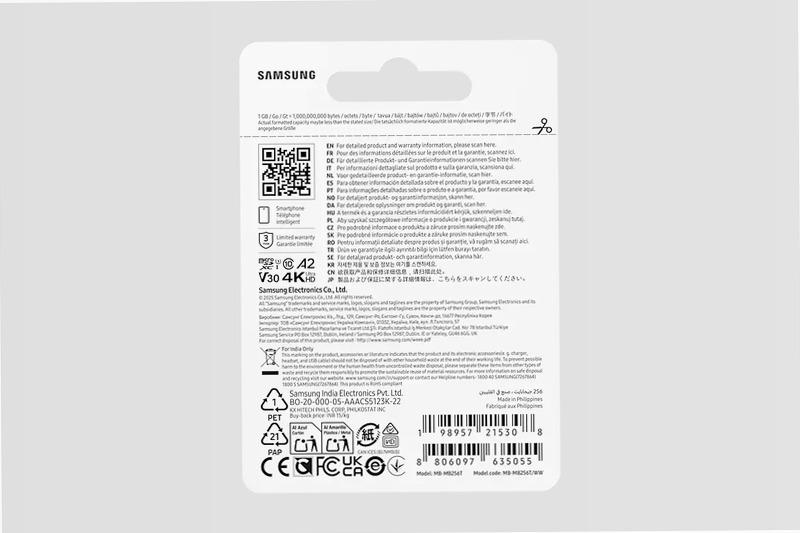 T7 microSD Card 256GB - Affidabile e Protezionata