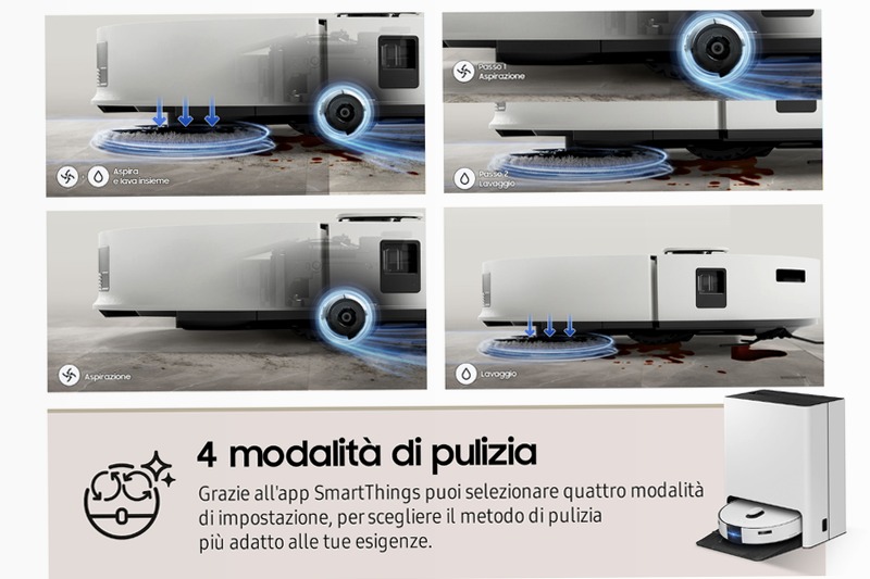 Robot Aspirapolvere Samsung Jet Bot Combo™ VR7MD96514G/WA 70w