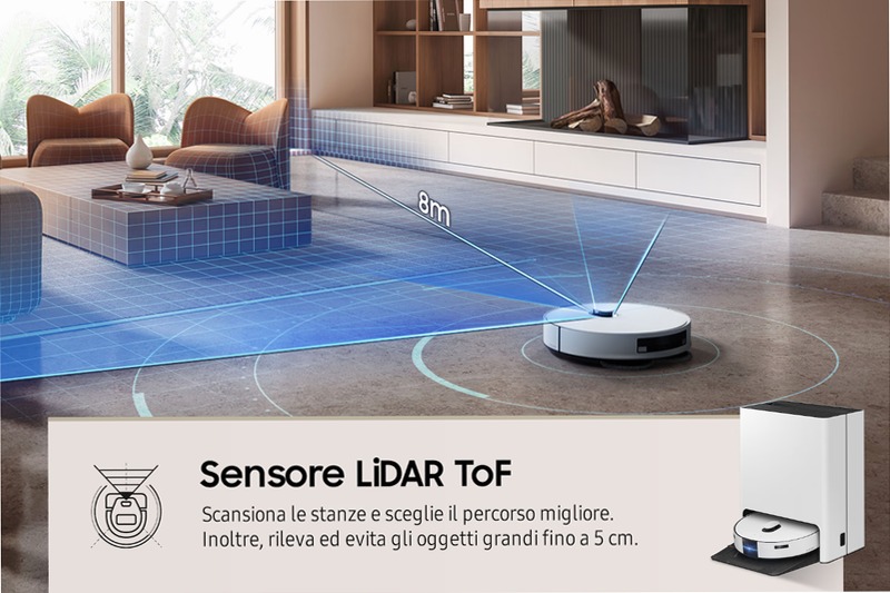 Robot Aspirapolvere Samsung Jet Bot Combo™ VR7MD96514G/WA 70w