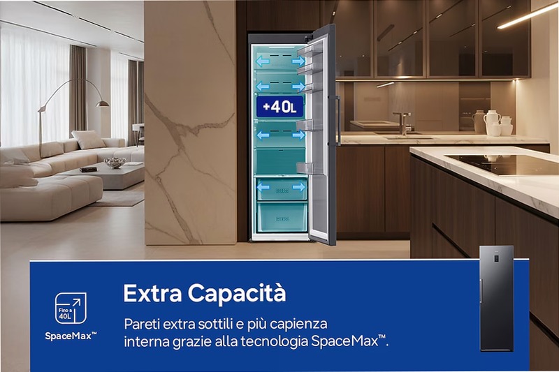 Frigorifero Monoporta Samsung Bespoke AI 387L RR70H39CCFEF Nero C