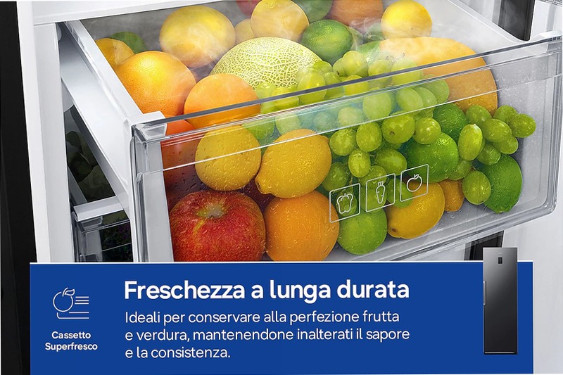 Frigorifero Monoporta Samsung Bespoke AI 387L RR70H39CCFEF Nero C