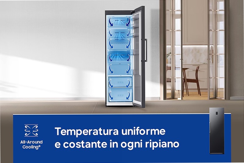 Frigorifero Monoporta Samsung Bespoke AI 387L RR70H39CCFEF Nero C