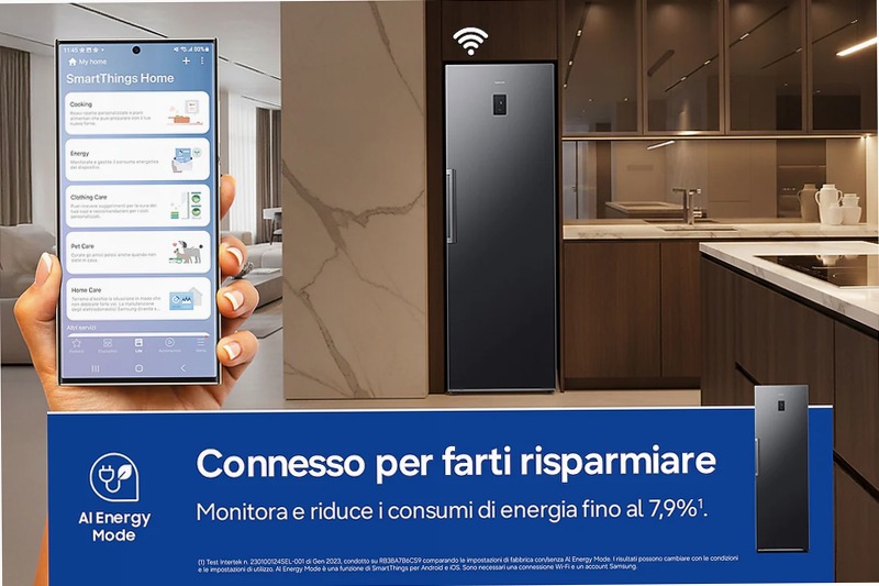 Frigorifero Monoporta Samsung Bespoke AI 387L RR70H39CCFEF Nero C