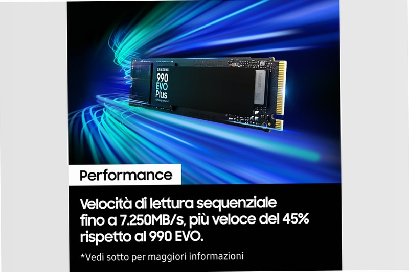 990 EVO Plus NVMe M.2 SSD 1TB PCIe 4.0 7250MB/s 7250MB/s