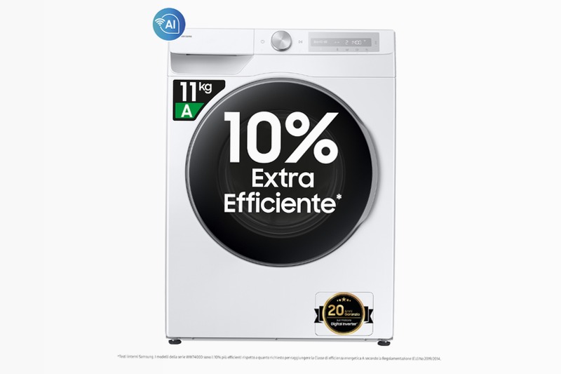 Lavatrice Samsung AI Control Ecodosatore 11Kg WW11DG6B85LHU3 Bianco