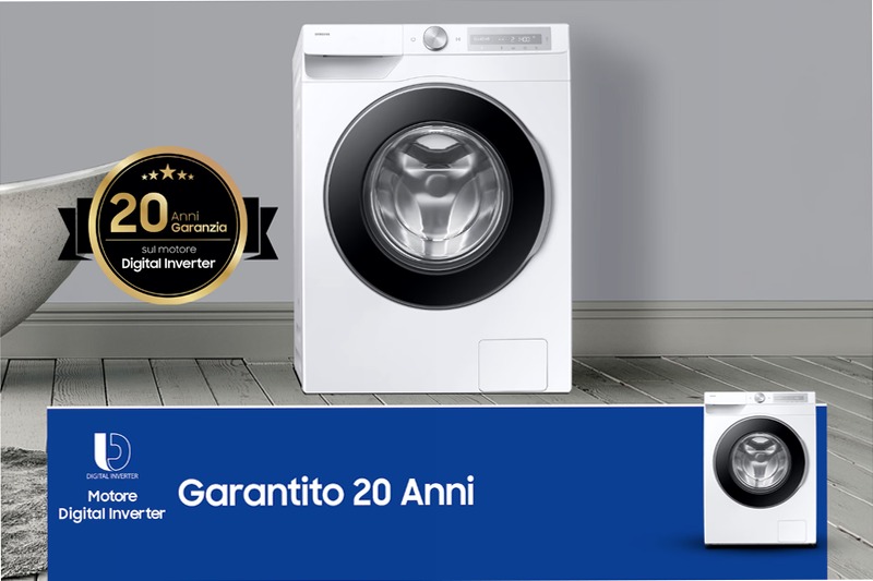 Lavatrice Samsung AI Control Ecodosatore 11Kg WW11DG6B85LHU3 Bianco