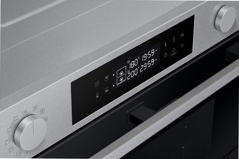 Forno Samsung Dual Cook Flex™ Serie 4 76L 76 A Acciaio