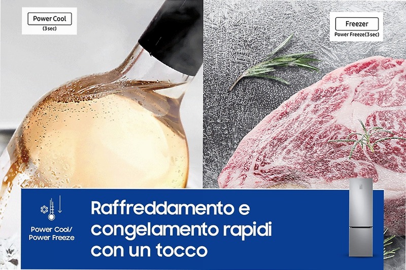 Frigorifero Combinato Samsung EcoFlex AI 2m 390L RB38C675CS9 Inox C