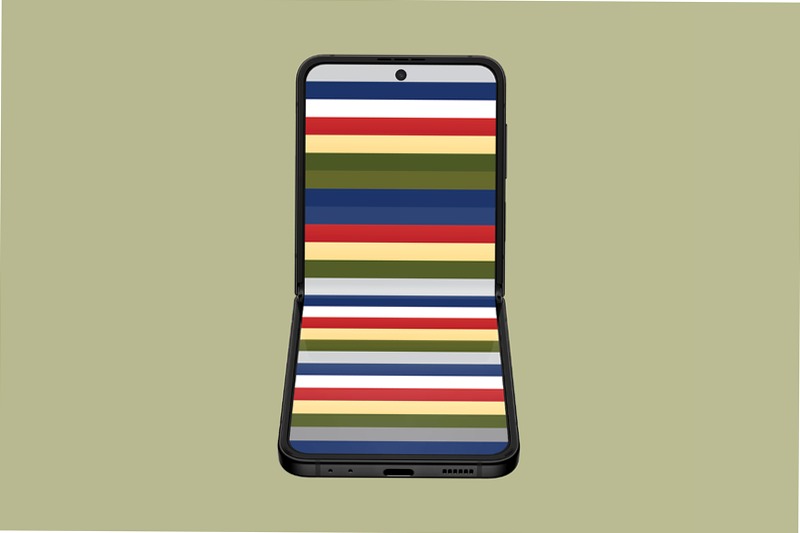 Galaxy Z Flip4 Bespoke Edition Khaki Front 256GB 8GB Nero