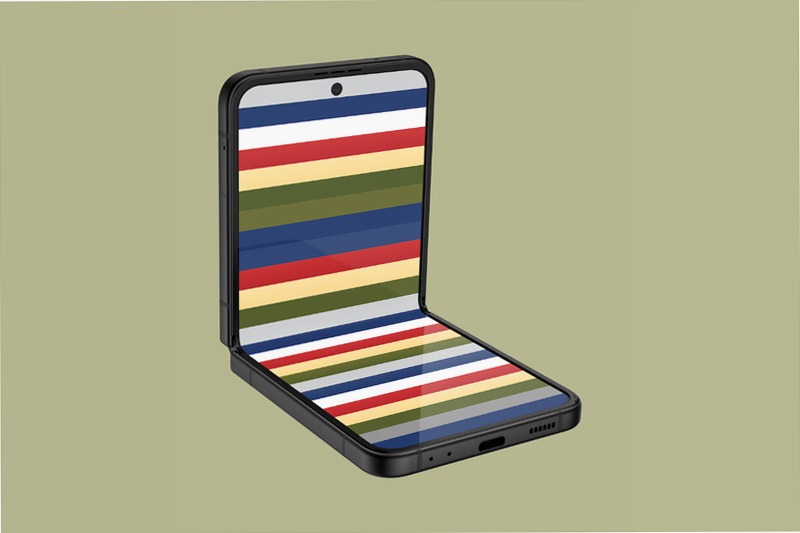 Galaxy Z Flip4 Bespoke Edition Khaki Front 256GB 8GB Nero
