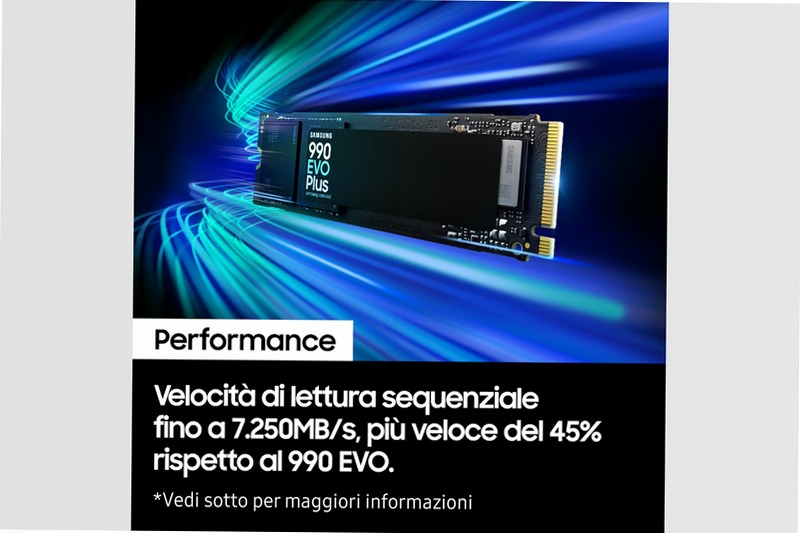 990 EVO Plus NVMe M.2 SSD 4TB PCIe 4.0 7250MB/s 7250MB/s