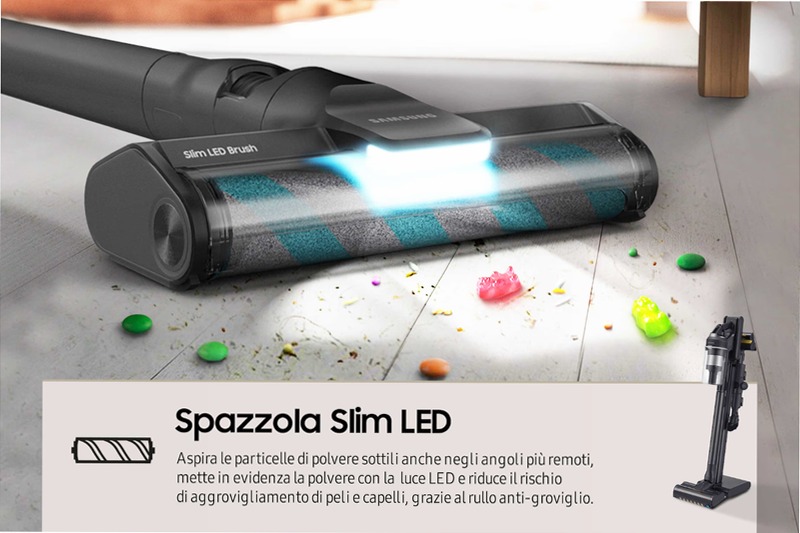 Aspirapolvere Samsung Jet™ 95 complete extra 210W 0.8lt Nero 580w