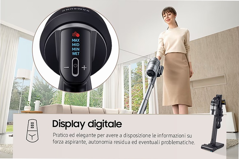 Aspirapolvere senza filo Samsung Jet™ 95 complete extra 210W VS20C9554TK