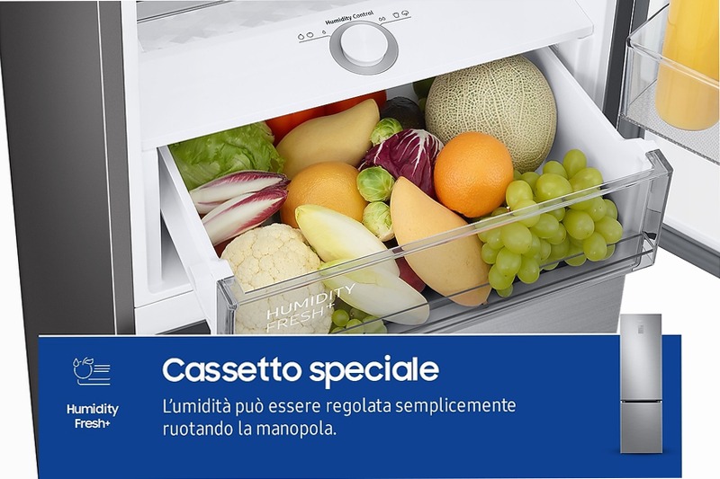 Frigorifero Combinato Samsung EcoFlex AI 2m 390L RB38C775CS9 Inox C