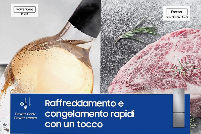 Frigorifero Combinato Samsung EcoFlex AI 2m 390L RB38C775CS9 Inox C