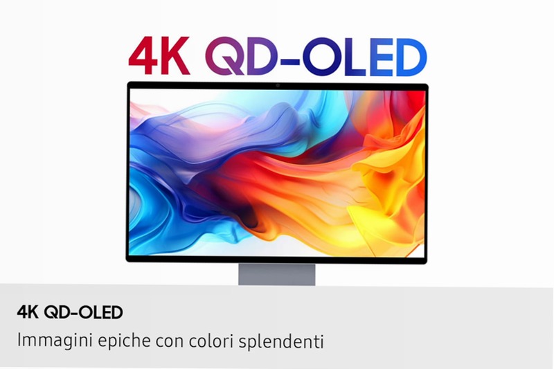 Smart Monitor M9 - UHD Flat 32" QD-OLED Argento OLED